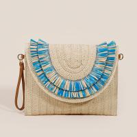 Paper easy cleaning & Tassels Clutch Bag durable & attached with hanging strap Solid beige PC