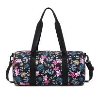 Polyester separating dry and moist & Outdoor Travelling Bag hardwearing floral black PC