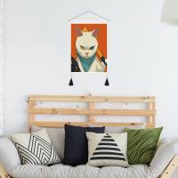Polyester en katoen Muur-hangen Schilderijen Afgedrukt Katten meer kleuren naar keuze stuk