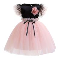 Polyester Princess & Ball Gown Girl One-piece Dress Adhesive Bonded Fabric patchwork PC