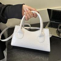 PU Leather Box Bag Handbag sewing thread & attached with hanging strap snakeskin pattern PC
