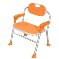 アルミニウム合金 入浴椅子 オレンジ 一つ