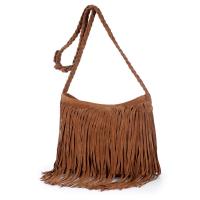 Suede Tassels Crossbody Bag soft surface Solid PC