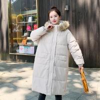 Plush & Polyester long style Women Parkas thicken & thermal & with pocket PC