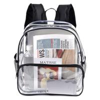 PVC Backpack large capacity & waterproof & transparent black PC