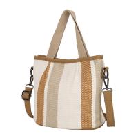 Cotton Linen Easy Matching Handbag large capacity striped PC