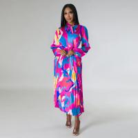 Polyester Einteiliges Kleid, Gedruckt, unterschiedliches Muster zur Auswahl, mehr Farben zur Auswahl,  Stück