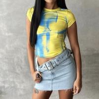 Melkzijde Vrouwen korte mouw T-shirts Afgedrukt meer kleuren naar keuze stuk