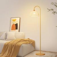 Rattan & Wood & Iron different light colors for choose & LED glow Floor Lamps brown PC