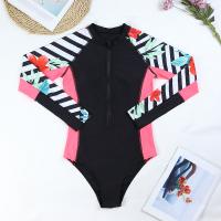 Spandex & Polyester One-piece Swimsuit & sun protection & padded printed PC