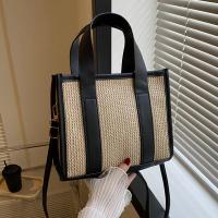 Straw Box Bag Woven Tote attached with hanging strap PC