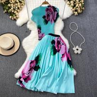 Polyester Zweiteiliges Kleid Set, Gedruckt, Floral, mehr Farben zur Auswahl,  Festgelegt