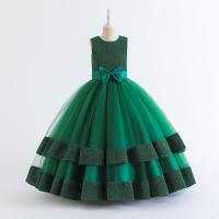 Gaas & Polyester Meisje Eendelige jurk Solide meer kleuren naar keuze stuk
