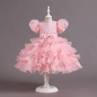 Sequin & Polyester Soft & Ball Gown Girl One-piece Dress Cute Solid PC