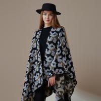 Polyester Shawl thermal printed leopard PC
