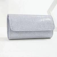 Polyester Box Bag Clutch Bag with chain silver PC