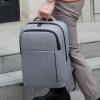 Oxford Backpack large capacity & hardwearing & with USB interface & waterproof Polyester Solid PC