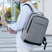 Oxford Backpack large capacity & hardwearing & with USB interface & waterproof Solid PC