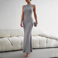 Polyester Sheath One-piece Dress Solid PC
