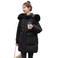 Polyester Women Parkas & with detachable hat & thermal Solid PC