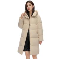Polyester long style & windproof & With Siamese Cap Women Parkas & thermal Solid PC