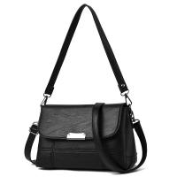 PU Leather Easy Matching Handbag attached with hanging strap & One Shoulder PU Leather Solid PC