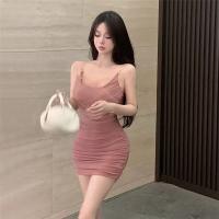 Polyester Waist-controlled & Slim & High Waist Sexy Package Hip Dresses patchwork Others two different colored PC