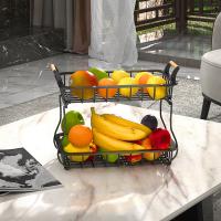 Carbon Steel Fruit Baskets durable & double layer & detachable stoving varnish PC