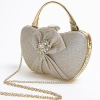 Metal & Polyester Easy Matching Clutch Bag with chain & with rhinestone PC