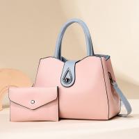 PU Leather easy cleaning Bag Suit large capacity & attached with hanging strap & two piece Lichee Grain PC
