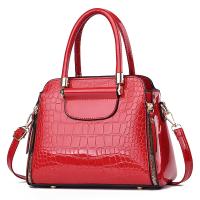 PU Leather hard-surface & Easy Matching Handbag large capacity & attached with hanging strap crocodile grain PC