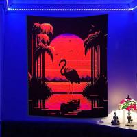 Polyester Wall-hang Paintings Wall Hanging printed Flamingo PC