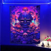 Polyester Tapestry Wall Hanging printed skull pattern PC
