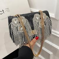 PU Leather Easy Matching & Tassels Shoulder Bag with rhinestone PC