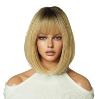 High Temperature Fiber short hair & Easy Matching Wig gold PC