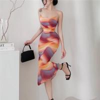 Polyester Waist-controlled & High Waist Sexy Package Hip Dresses Tie-dye Others PC