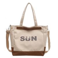 Canvas Shoulder Bag large capacity & hardwearing & attached with hanging strap Solid PC
