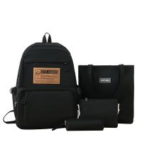 Nylon Backpack large capacity & four piece & One Shoulder Solid PC