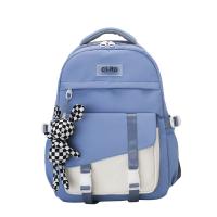 Canvas Backpack with hanging ornament & large capacity Solid PC