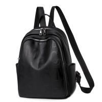 PU Leather easy cleaning Backpack durable & large capacity Solid PC