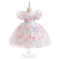 Cotton Slim & Ball Gown Girl One-piece Dress printed PC