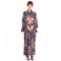 Poliestere Kimono kostým set Kimono kostým & Gürtel Stampato Květinové Viola kus