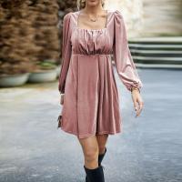 弾性繊維 & ポリエステル 秋冬ドレス 単色 選択のためのより多くの色 一つ