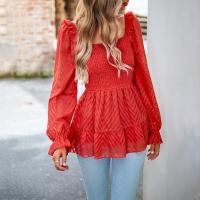 Polyester Waist-controlled & Slim Women Long Sleeve Blouses PC