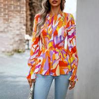 Viscose Vrouwen lange mouwen blouses Afgedrukt ander keuzepatroon meer kleuren naar keuze stuk