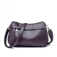 PU Leather Easy Matching Handbag soft surface & mom bag & attached with hanging strap Solid PC