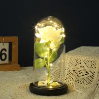 Acrylic & Glass & Wood Creative Preserved Flower Decoration for home decoration & for gift giving PC