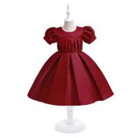 Cotton Ball Gown Girl One-piece Dress Cute & breathable Solid PC