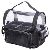 PVC Travel Toiletry Bag large capacity & waterproof & transparent Solid black PC