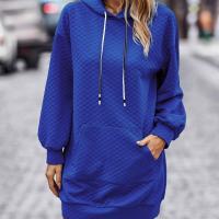 Polyester Sweatshirts Dress slimming & loose & thermal Solid PC